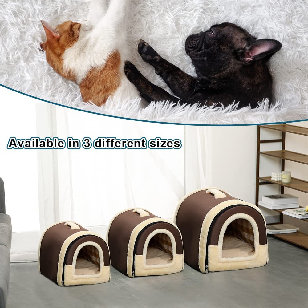 Indoor Dog House, Large Dog Cave Bed, Outdoor Cat House Insulated Igloo