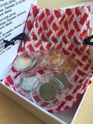 Saudi Arabia AH1438 - 2016/2017 ( 7 Uncirculated Coins Set in Arabian Pouch)