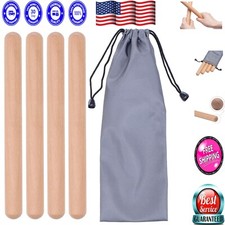 8 Inch Classical Wood Claves with Carry Bag - Perfect for Home and Classroom