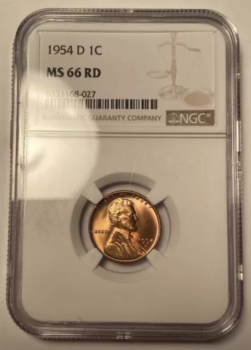 1954-D Lincoln Wheat Cent NGC MS66RD