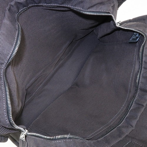 HERMES Herline MM Nylon Canvas Tote Bag Hand Bag Black Authentic Used F/S - Picture 22 of 24