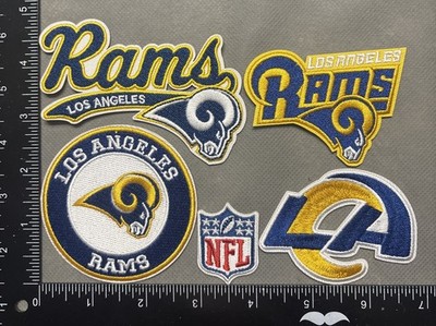 LOT OF 5 LOS ANGELES LA RAMS IRON ON EMBROIDERED PATCH