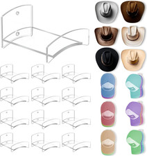 Cowboy Hat Rack 12Pack - Wide Brimmed Organizer - Strong Adhesive Cowboy Holder