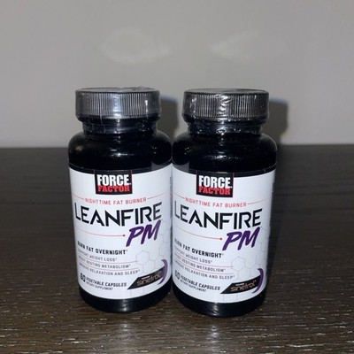 Lot of 2 NEW LeanFire PM, Nighttime Fat Burner, 60 Vegetable Capsules 7/2027