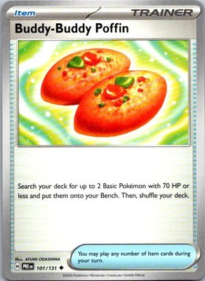 4x Buddy-Buddy Poffin Uncommon SV: Prismatic Evolutions 101/131 NM Play Set