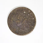 1860 Copper Nickel Indian Head Cent Penny- Pointed Bust- Fine/VF Details