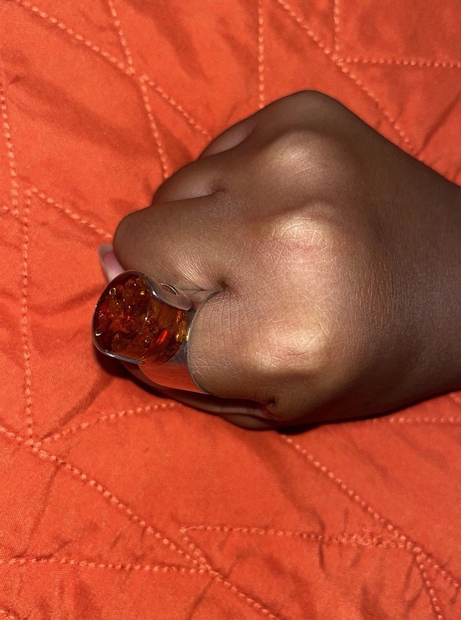 Unique Amber Ring - image 2