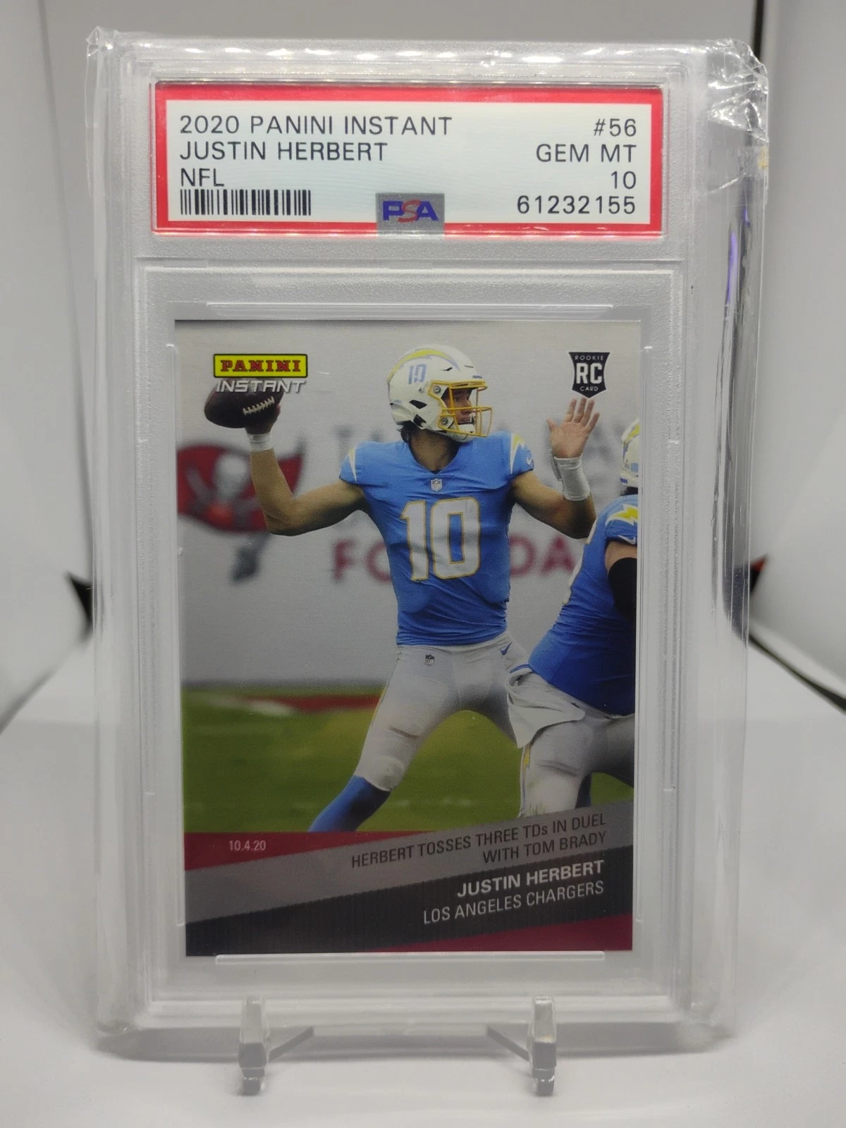 Justin Herbert Panini Instant NFL #56 Base