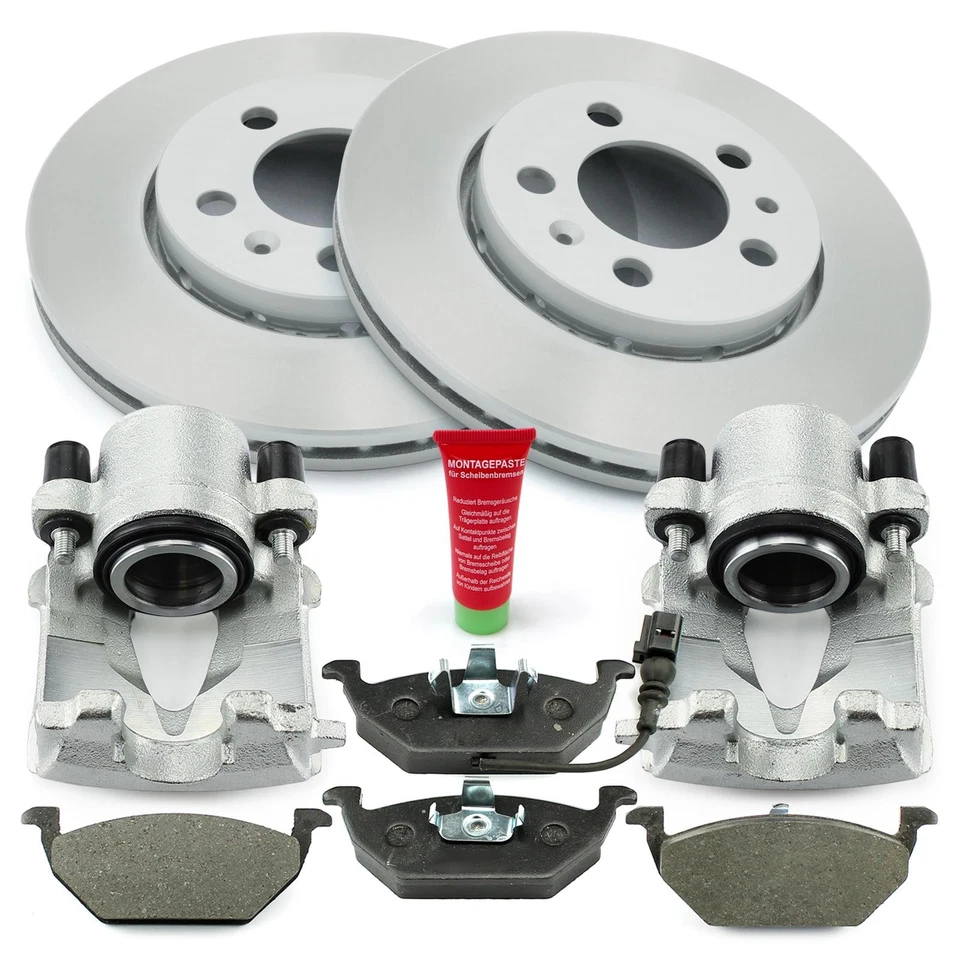 Bremssättel Bremsscheiben Beläge vorne für Audi A3 Skoda Fabia VW Golf 4 Polo - Bild 2 von 4