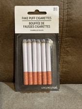 Fake Puff Cigarettes Costume Accessory -6 Count - Durable Realistic -
