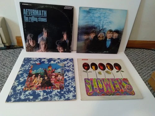 Rolling Stones Lot of 4 Albums from 1966-1967 including Aftermath and Flowers