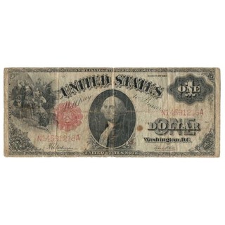 1917 $1 Legal Tender Note VG Details Stained