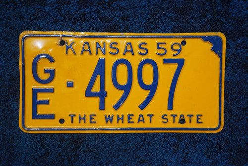 1959 Kansas License Plate
