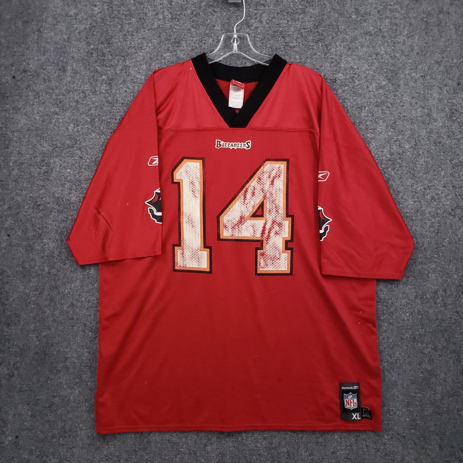 Reebok Tampa Bay Buccaneers NFL Football Jersey Mens XL Red Brad Johnson #14