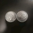 1921 P Morgan & 1922 Peace Silver Dollars 90% Silver Lot Of 2 Coins Total