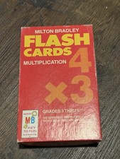 VINTAGE 1975 MILTON BRADLEY FLASH CARDS MULTIPLICATION IN ORIGINAL BOX 4454 MB