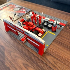 LEGO Ferrari F1 Pit Set 8375 Racers 100% Complete Set w/ Manual