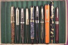 VINTAGE 1936 PARKER VACUMATIC  OVERSIZE FOUNTAIN PEN ~ DOUBLE STRIPED JEWELS — photo 9