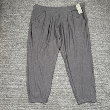 Eileen Fisher Slouchy Ankle Pants Women XL Ash Gray Hemp Organic Cotton NEW