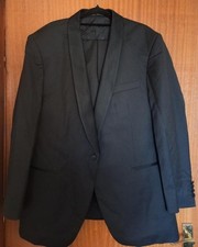 ROY ROBSON 100% VIRGIN WOOL BLACK DRESS SUIT CHEST 46 WAIST 42 NEVER WORN