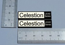 Celestion LEAD Series Speaker Badge Logo Premium Gold Pair With Adhesive 