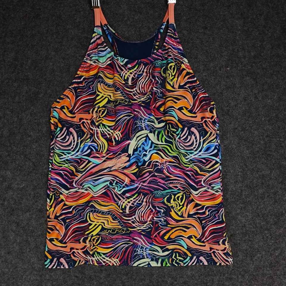 Tankini Top Athleta Niña Día de Campo XXL/16 Multicolor Estampado Abstracto Traje de Baño Foto 2 de 4