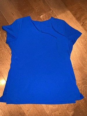 heart soul scrub top large royal