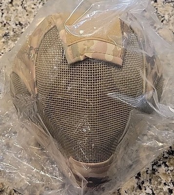 Matrix ''Striker Helmet'' Full Face Carbon Steel Mesh Mask Airsoft Milsim Multicam