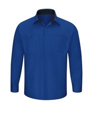 Red Kap Men's Long Sleeve Performance Plus Shop Shirt with OilBlok Technology