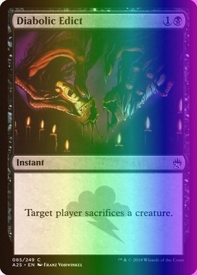 MTG Magic the Gathering Diabolic Edict (85/267) Masters 25 MP FOIL