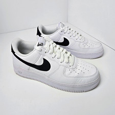 Nike Air Force 1 Low White/Black Lace-Up Men's Athletic Sneakers Casual