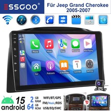 10" per Jeep Grand Cherokee 2005-2007 64GB Carplay Android 15 Autoradio GPS +KAM