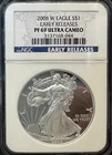 2008 W AMERICAN SILVER EAGLE NGC PF69 ULTRA CAMEO EARLY RELEASES
