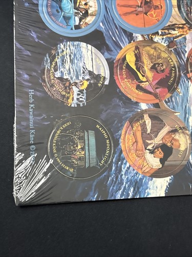 Nuova collezione Herb Kawainui Kāne firmata POG scene cultura hawaiana Kane sigillata - Foto 5 di 7