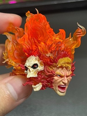 Painted 1/12 ‌Chaos Ghost Rider Head Sculpt Fit 6'' ML Action