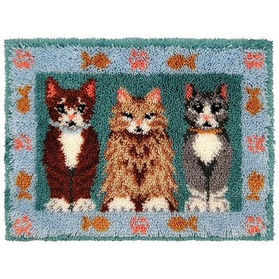 #ad Herrschners® Cat Life Latch Hook Kit $39.99