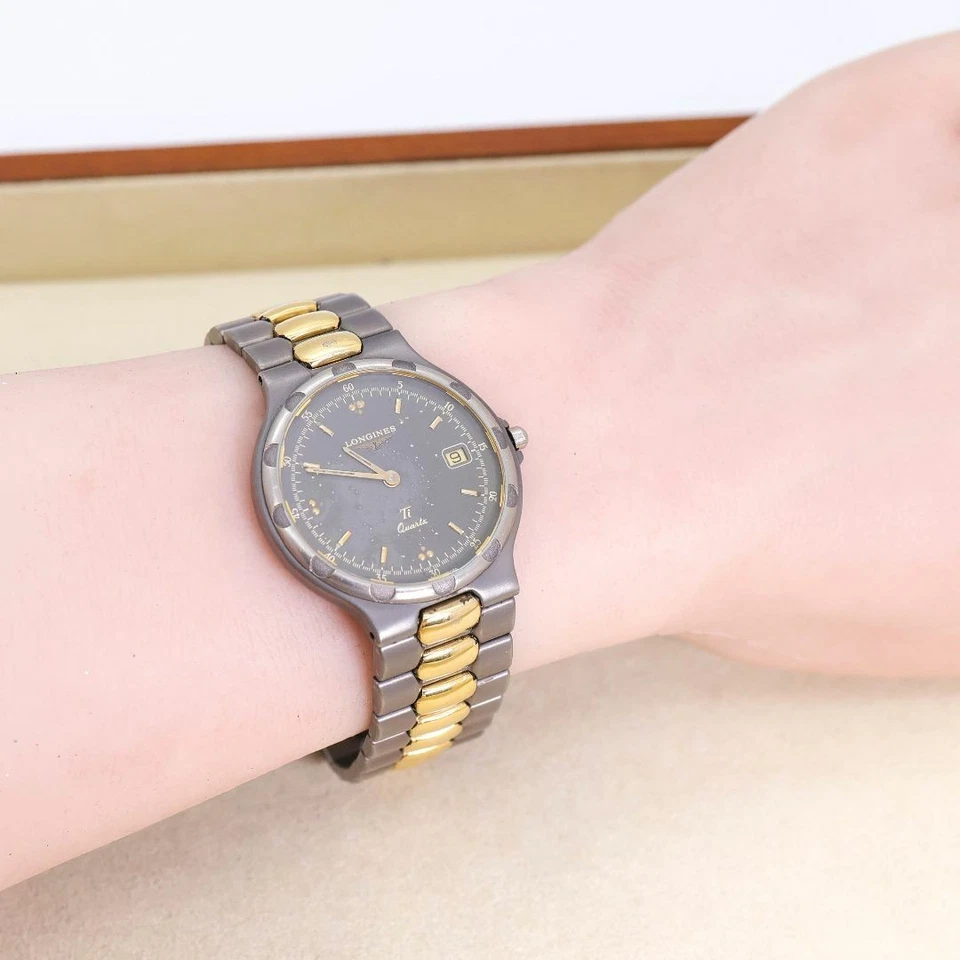 Longines Conquest Ti Quartz Watch Date Working 37mmWrist19.5cm 7.68in Cleaned - Image 3 of 4