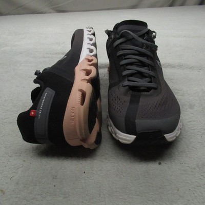 On Cloudflow Women Running Shoes W8 Gray Helion Cloud Tec Lightweight Mesh Race
