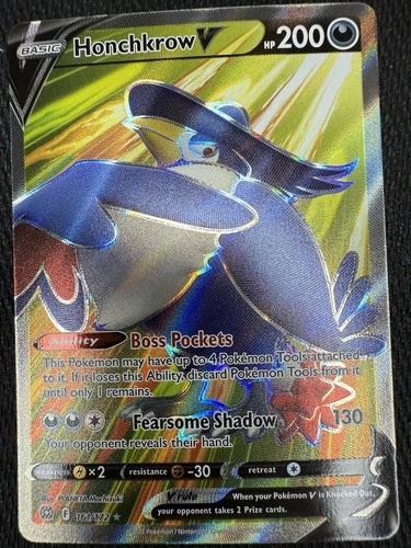 Honchkrow V 161/172 Brilliant Stars Ultra Rare Pokemon