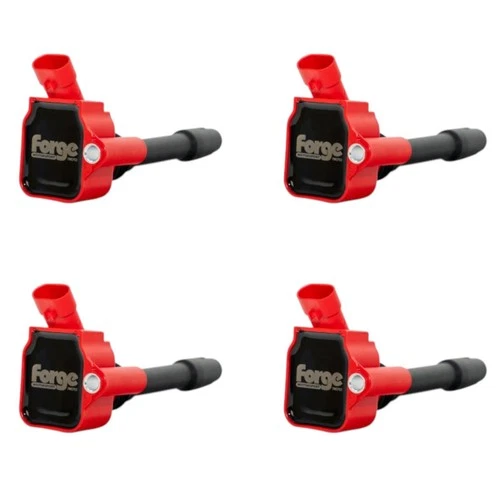 Forge Motorsport Red Ignition Coils Pack x4 For Fiat Abarth 500/595/695 Bravo