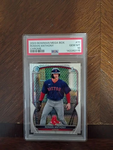 🔥 2023 Bowman Mega Box Roman Anthony Chrome #71 PSA 10 1ST BOWMAN 🔥 RED SOX 🔥