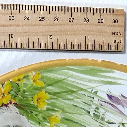 Williams Sonoma 9 inch Melamine Plate Spring Floral Meadows with Bunnies - Picture 7 of 7