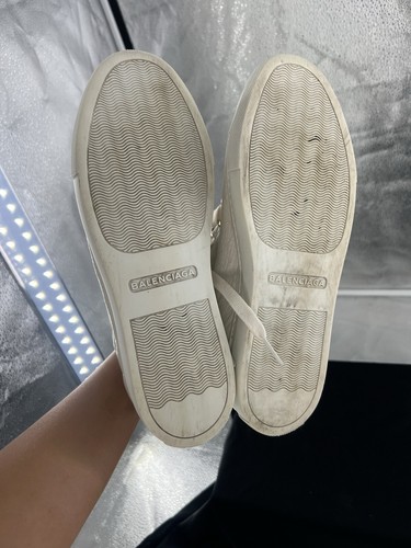 WOMENS BALENCIAGA ARENA EXTRA BLANC WHITE GOLD SHOES SNEAKERS SIZ 39 AUTHENTIC - Picture 10 of 11