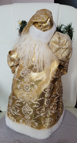Gold Santa Claus 18" Christmas Decoration Free Standing - Picture 5 of 9