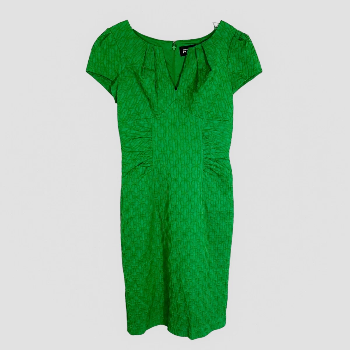 green emerald velvet dress Adrianna Papell Platinum 40443
