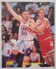 Greg Ostertag Signed Signature Rookies 8x10 Photo NCAA Kansas NBA RAD