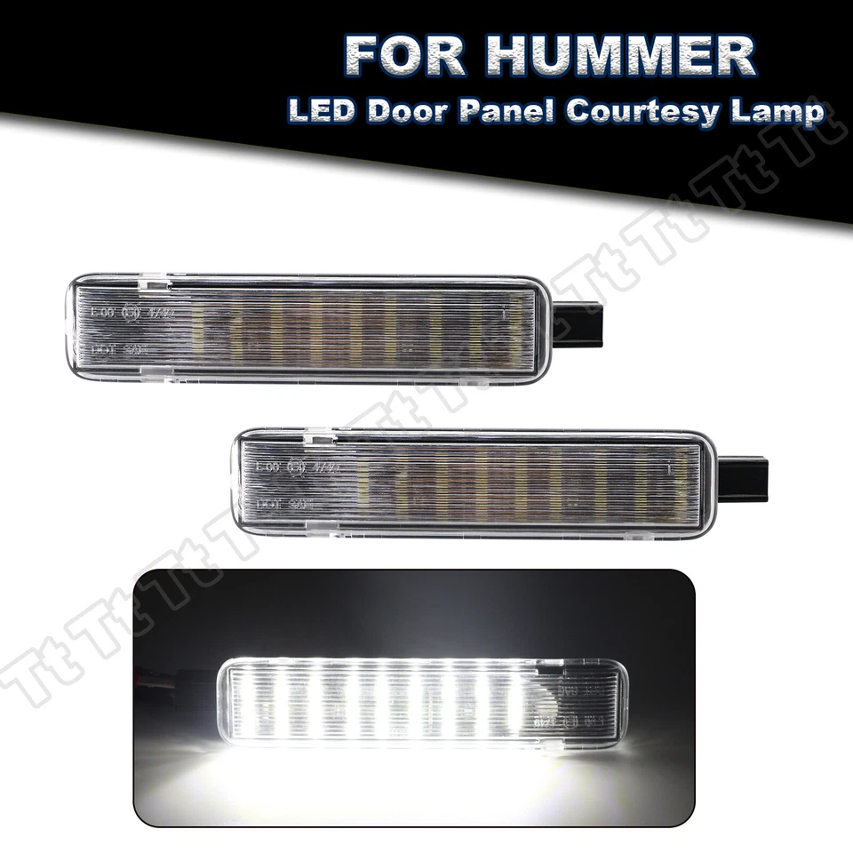 2x For Hummer H2 Silverado Sierra C/K Tahoe Yukon LED Door Panel Courtesy Lights - Image 2 of 4
