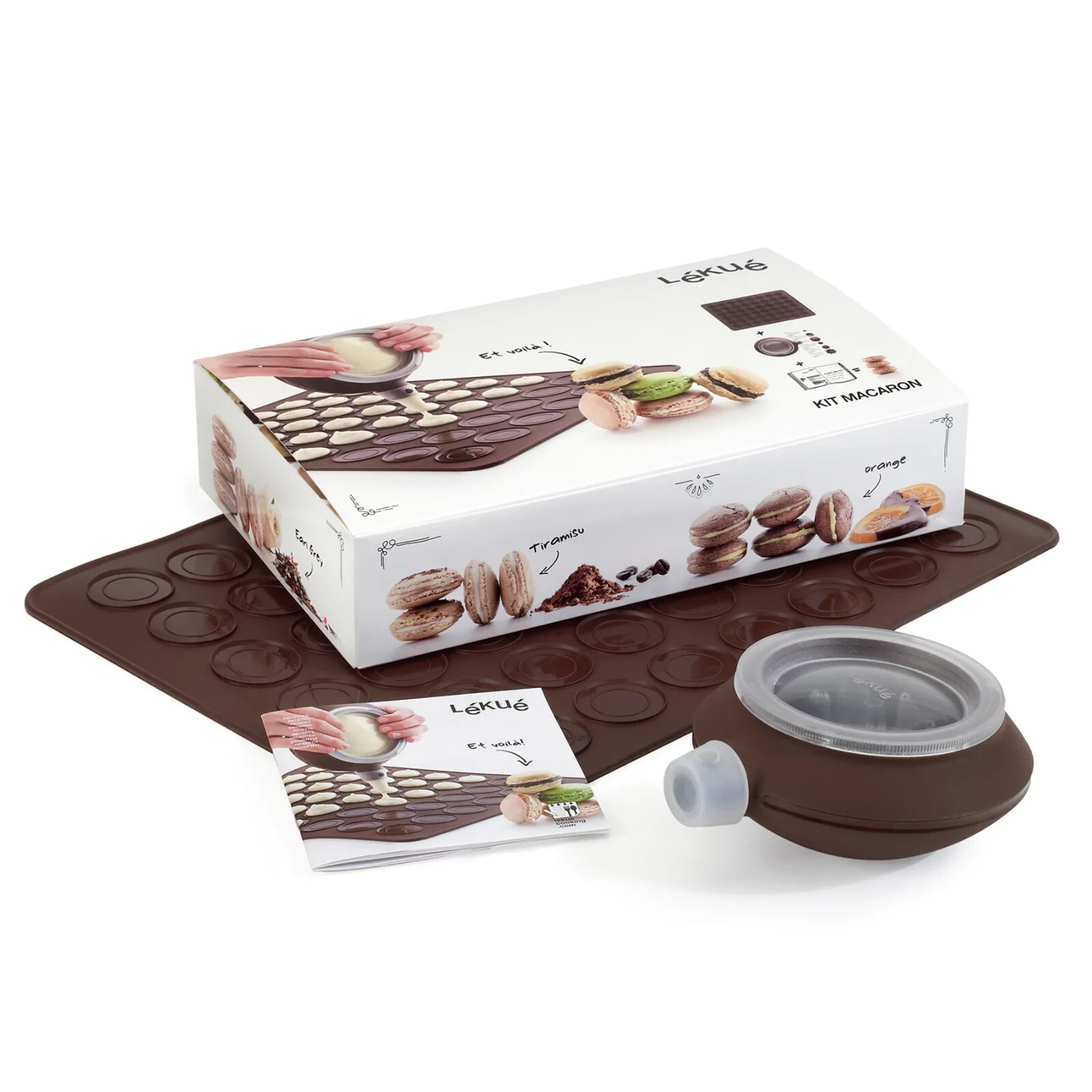 Kit pâtisserie macarons Lékué antiadhésif pour un démoulage impeccable