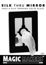 MAGIC SILK THRU MIRROR Close Up Trick Pass Through Solid Plastic Glass Frame TV