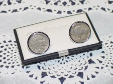 Men's Formal Wear Cuff Links, Genuine Buffalo Head Nickle Coin, NEW 